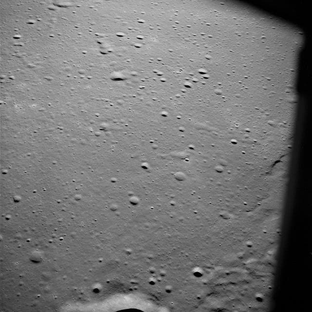 NASA image: Apollo 10 oblique view of western portion of  Sea of Tranquility
