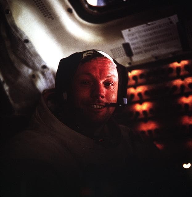 NASA image: View of Astronaut Neil Armstrong in Lunar Module