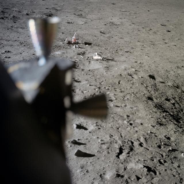 NASA image: Components of the Early Apollo Scientific Experiments Package (EASEP)