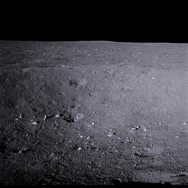 NASA image: Apollo 11 Mission image - Lunar surface and horizon
