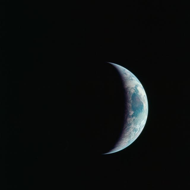 NASA image: One-third of Earth's sphere as seen from Apollo 11 spacecraft