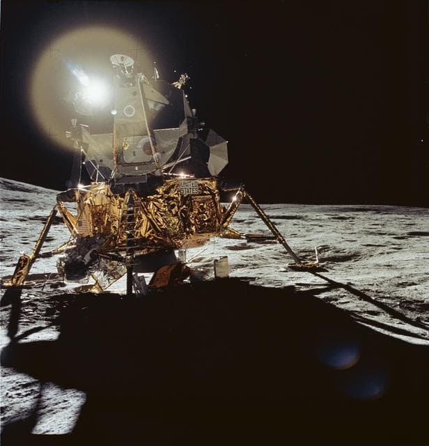 NASA image: View of Apollo 14 Lunar Module on the Moon