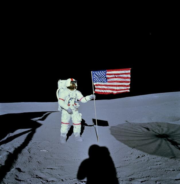 NASA image: Astronaut Alan Shepard during Apollo 14 EVA on the moon