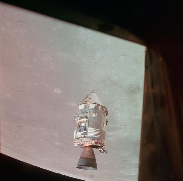 NASA image: Apollo 15 Mission image - Scientific Instrument Module (SIM) bay on the Commander Service Module (CSM)