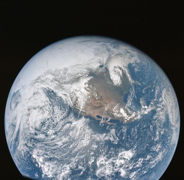 NASA image: Apollo 16 view of the earth from translunar injection