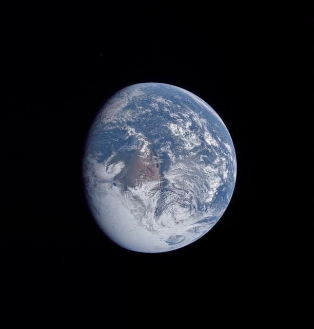 NASA image: Apollo 16 view of the earth from translunar injection