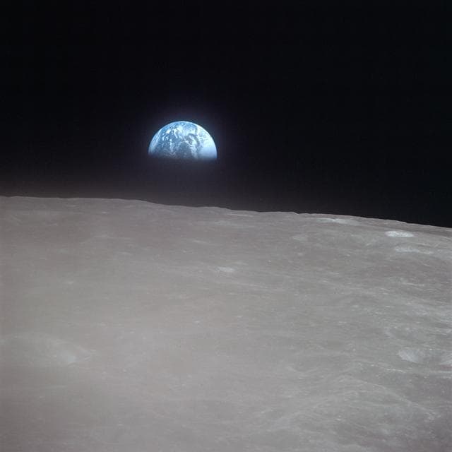 NASA image: Earth rise as photographed by Apollo 16