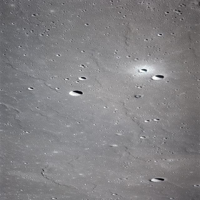 NASA image: Oblique view of lunar nearside photographed from Apollo 16 spacecraft