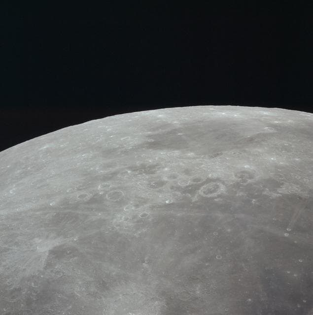 NASA image: Apollo 16 view of portion of lunar surface