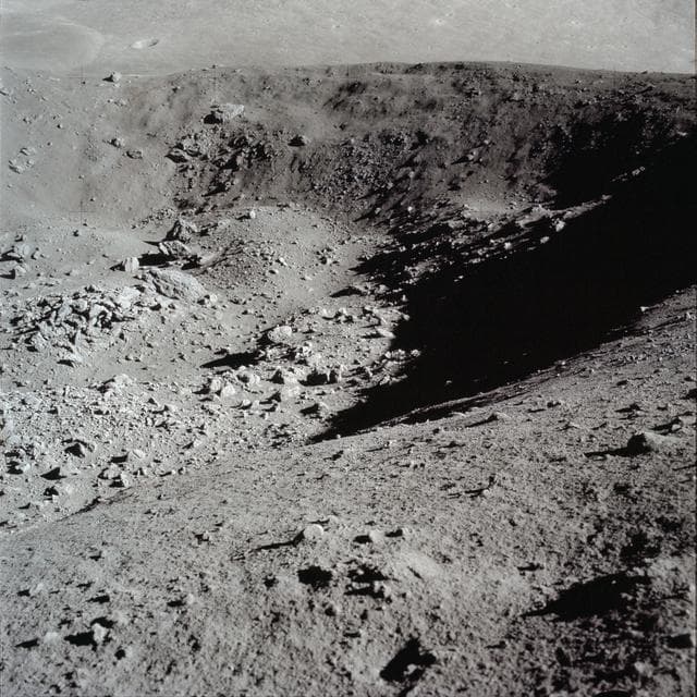 NASA image: Wide-angle view of Station 4 during Apollo 17 second EVA