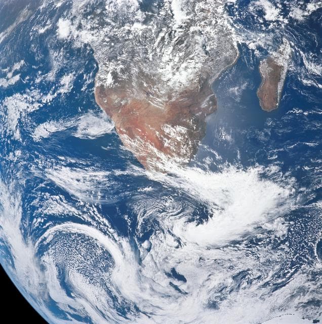 NASA image: View of Africa and Madagascar from the Apollo 17 spacecraft