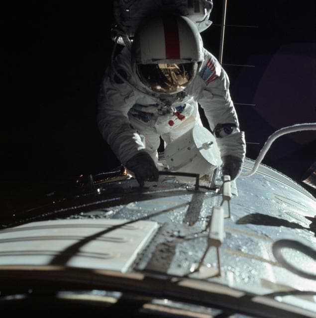 NASA image: Astronaut Ronald Evans photographed during transearth coast EVA