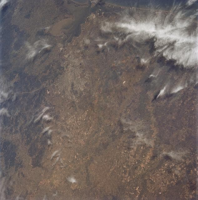 NASA image: Oblique view of Houston, Texas as seen from Apollo 9