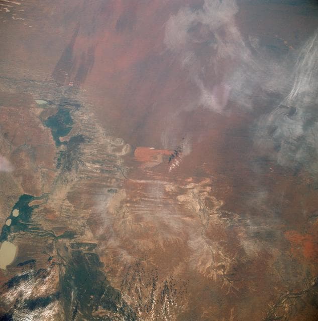 NASA image: View of the Lake Eyre Basin area in State of South Australia in Australia