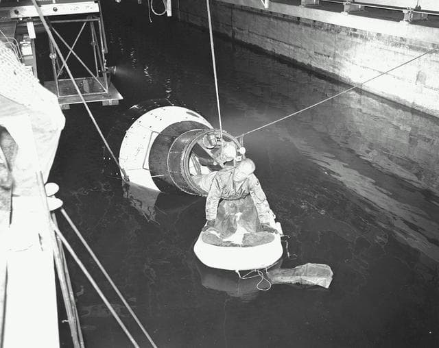 Astronaut John Glenn - Egress Training Activity - Langley AFB, VA