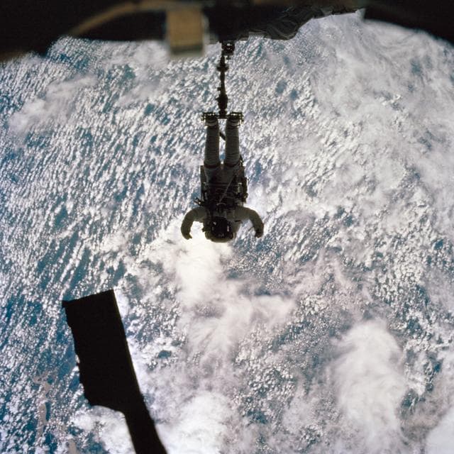 NASA image: STS-100 crewmember performs EVA during mission