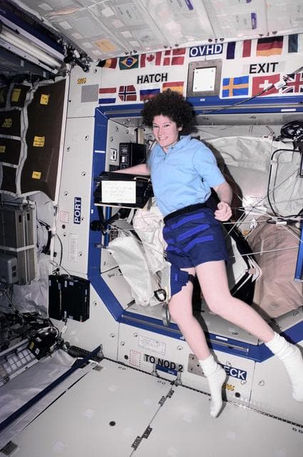 NASA image: Helms with computer equipment in Destiny Laboratory module