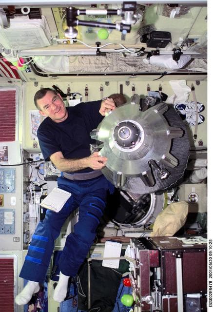 NASA image: Voss with docking probe in Service module