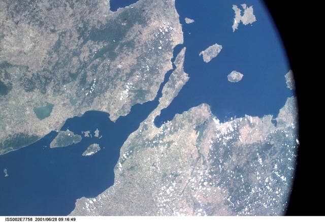 NASA image: View of the Dardanelles, Turkey taken by the Expedition Two crew