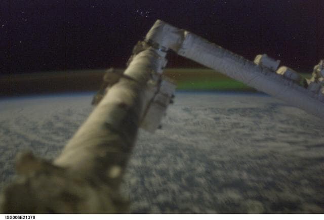 NASA image: View of the SSRMS / Canadarm2 during Expedition Six