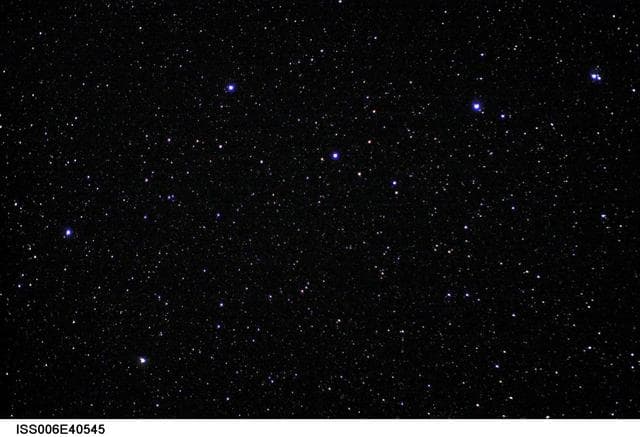 View of stars taken during Expedition Six
