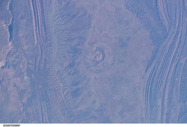 NASA image: Australian impact crater taken by the Expedition Seven crew
