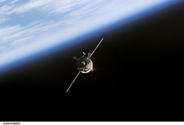 NASA image: Progress capsule approaching ISS for docking