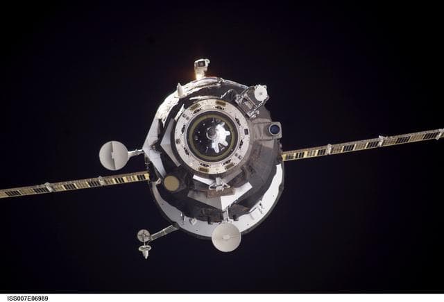 NASA image: Progress capsule approaching ISS for docking