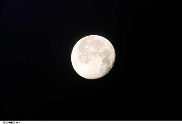 NASA image: View of the Full Moon taken during Expedition 8