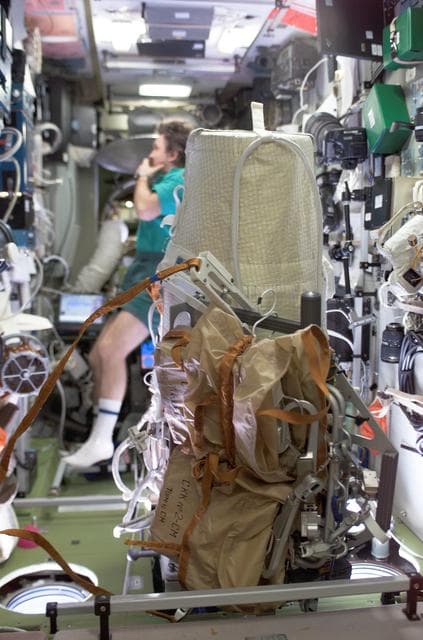 NASA image: Expedition 8 EVA bundle with Matroshka and SKK carry bags
