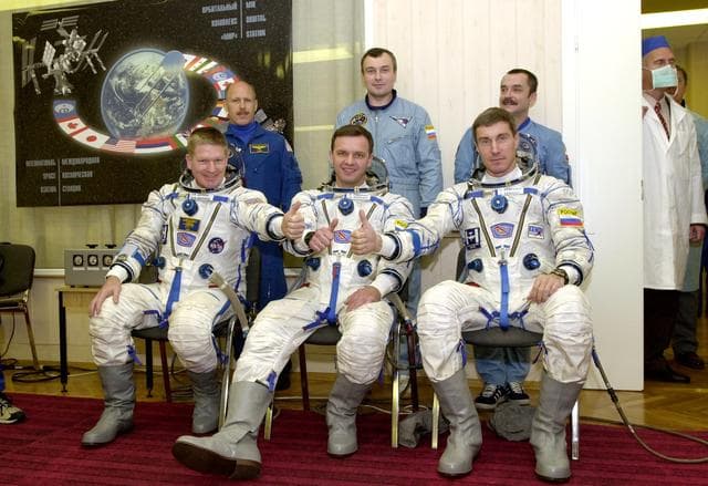 NASA image: Expedition One crew with backup crewmembers