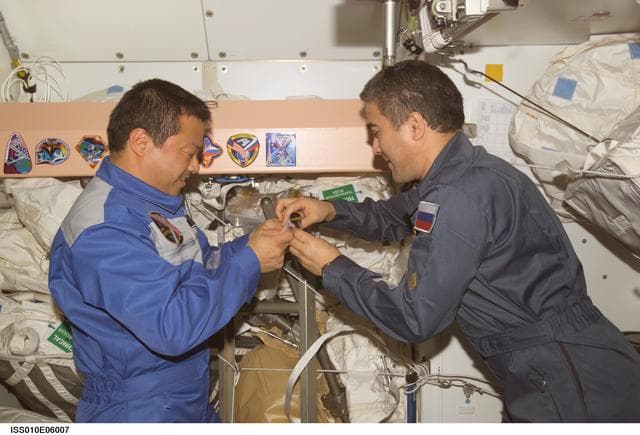 NASA image: Chiao and Sharipov in the Node 1