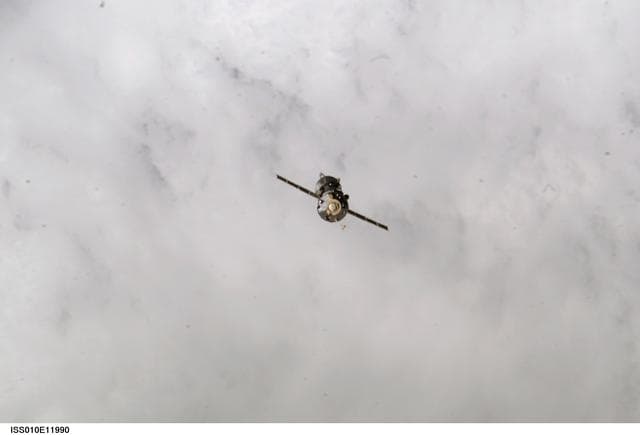 NASA image: Progress 15 supply vehicle departs from the ISS
