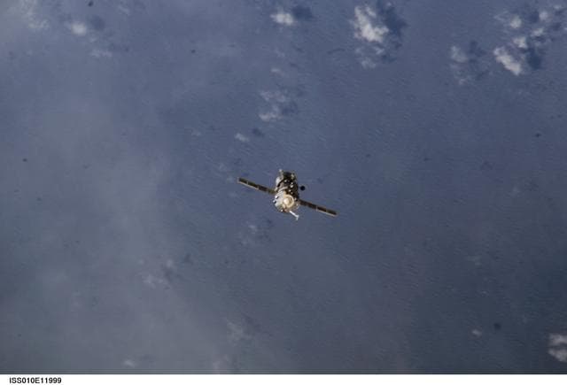 NASA image: Progress 15 supply vehicle departs from the ISS