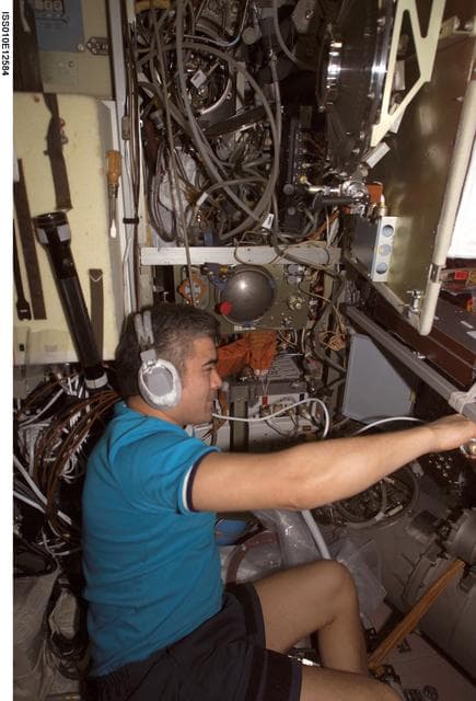 NASA image: Sharipov works with the NEUROCOG experiment in the SM taken during Expedition 10