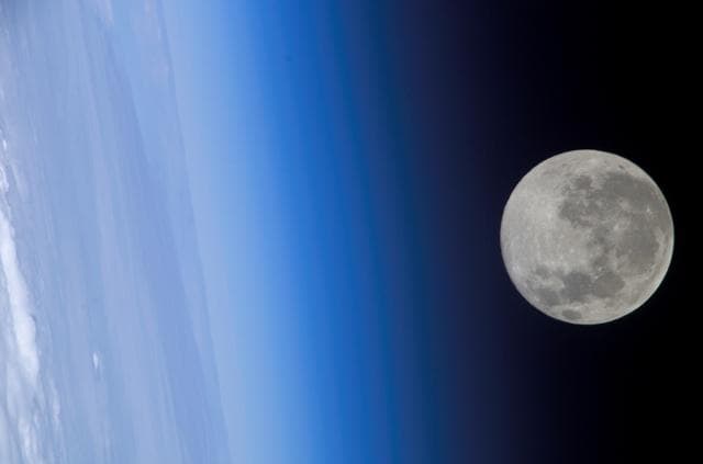 NASA image: View of moon taken by the Expedition 10 crew