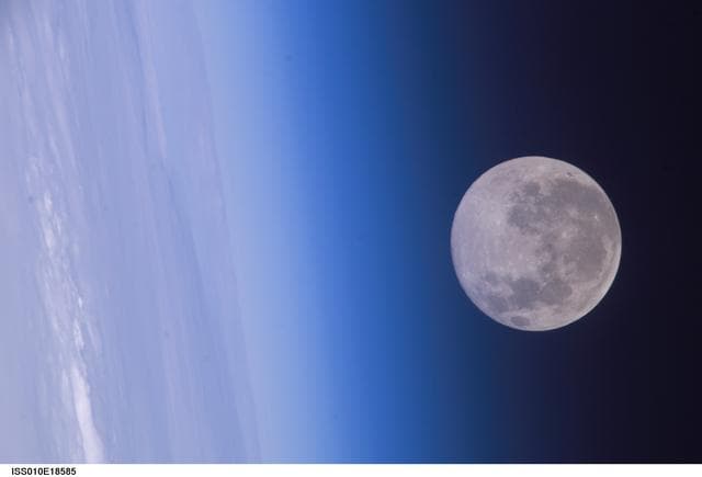 NASA image: View of moon taken by the Expedition 10 crew