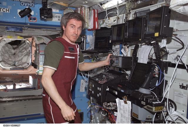 NASA image: Robotics/SSRMS (Space Station Remote Manipulator System) pre-LF1 checkout (C/O) operations