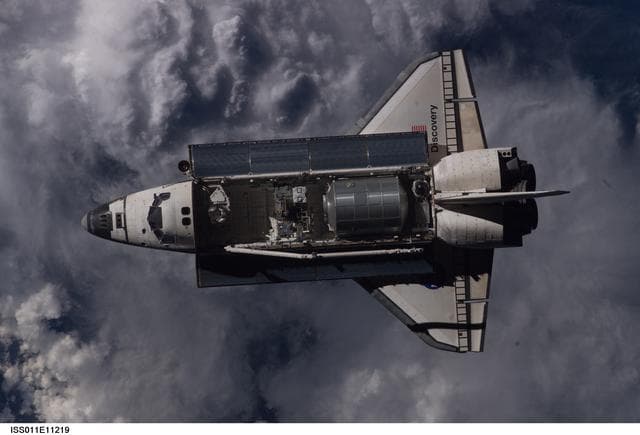 NASA image: STS-114 Discovery's approach for docking