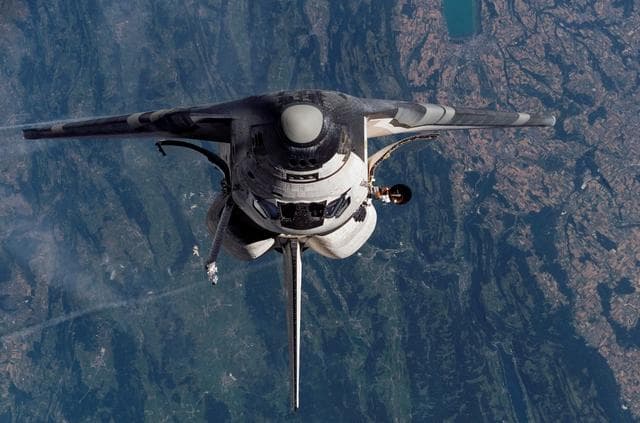 NASA image: STS-114 Discovery's approach for docking