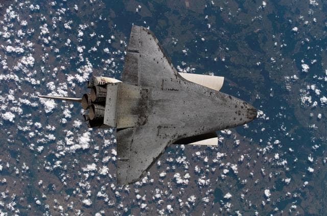 NASA image: STS-114 Discovery's approach for docking