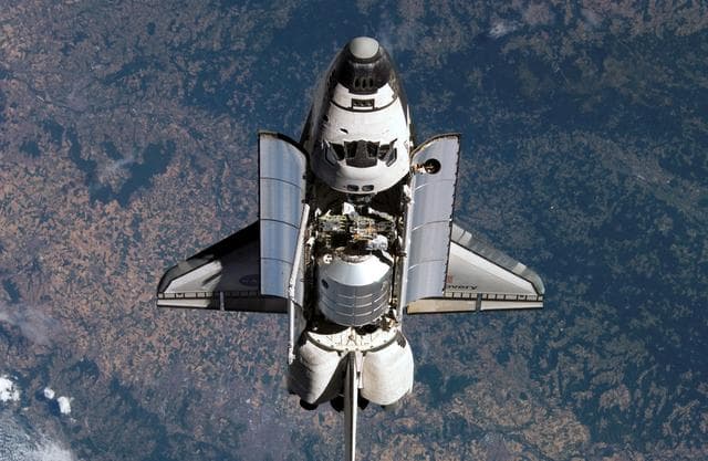 NASA image: STS-114 Discovery's approach for docking
