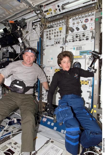 NASA image: Kelly and Lawrence in Destiny laboratory