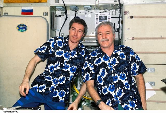 NASA image: Expedition 11 crew portrait in Zvezda Service Module