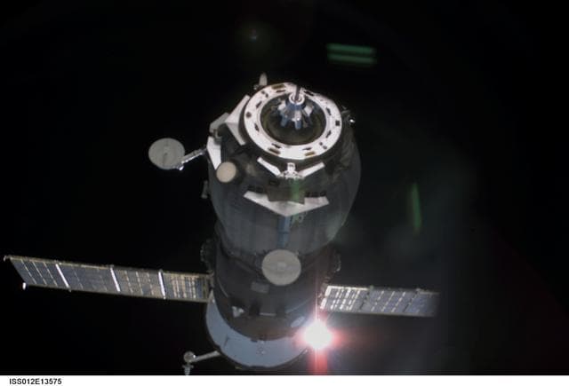 NASA image: Progress Spacecraft docks with the ISS during Expedition 12