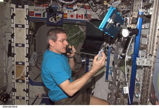 NASA image: McArthur performs FOOT setup operations during Expedition 12