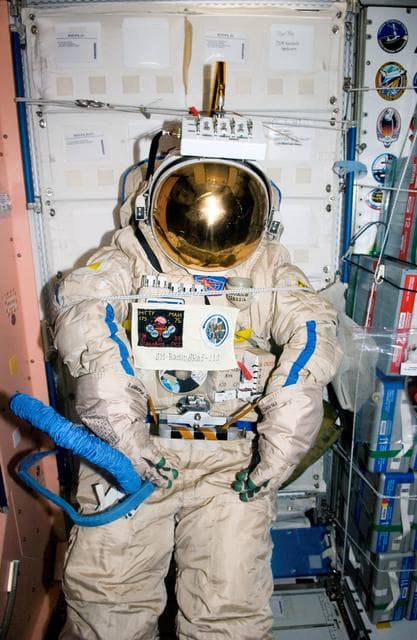 NASA image: Orlan suit after Radioskaf (Suitsat-1) preparations on Expedition 12