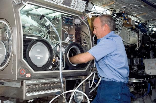 NASA image: Williams works at the MSG during Expedition 13