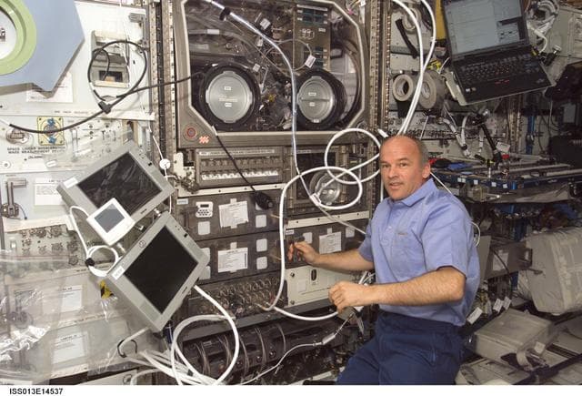 NASA image: Williams works at the MSG during Expedition 13