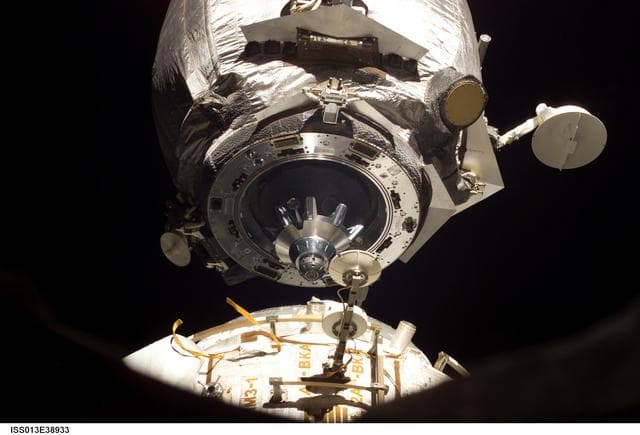 NASA image: Progress 20P undocks from the ISS during Expedition 13